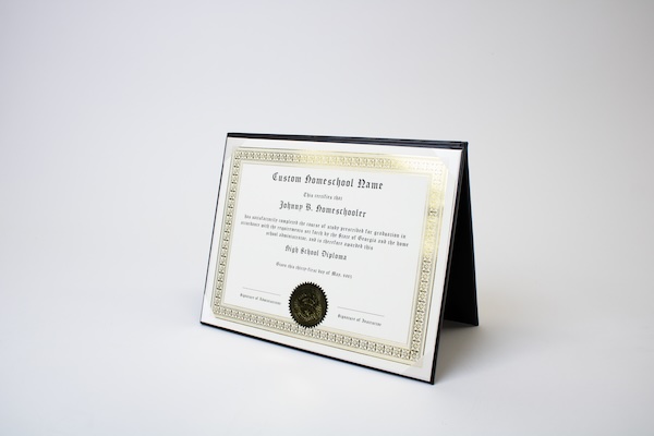 Diploma standing display