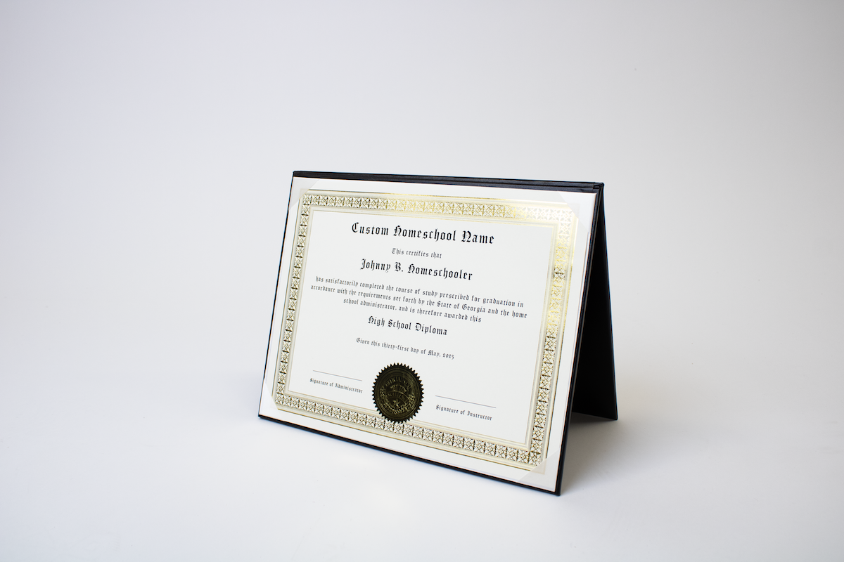 Diploma standing display