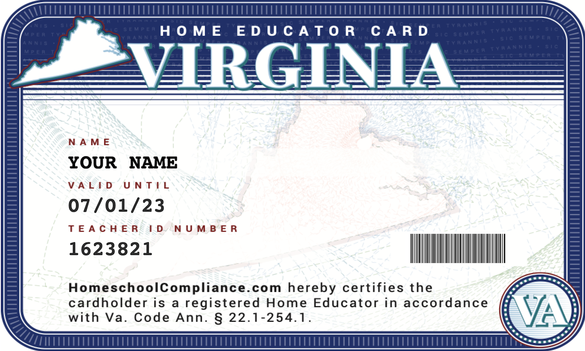 va-homeschool-teacher-id-card